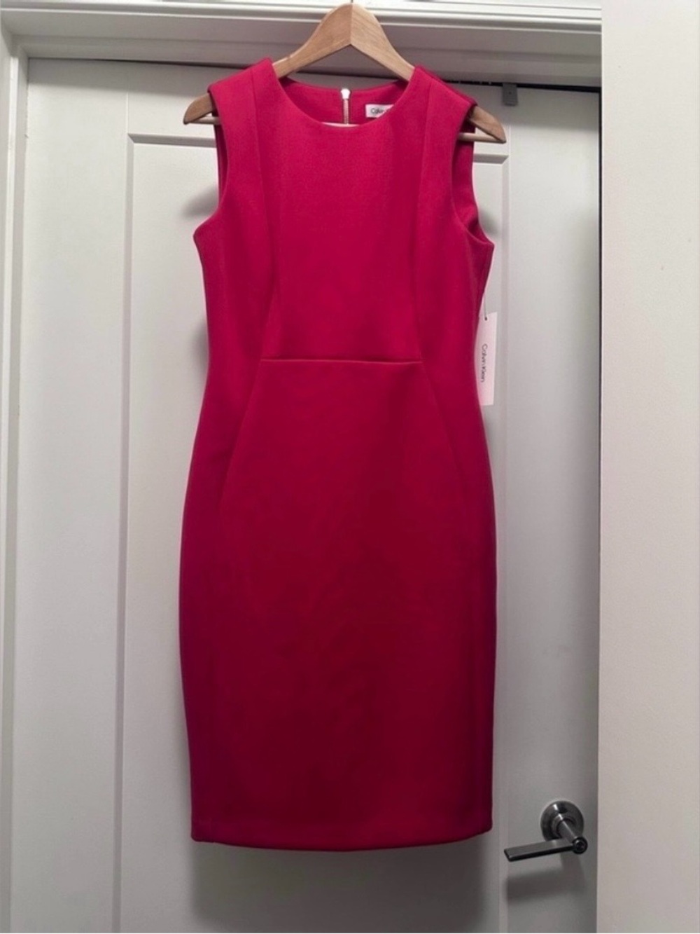 🩷 NWT! Pink CALVIN KLEIN Scuba Sleeveless Dress - Size 10